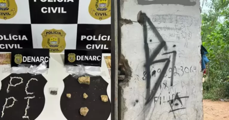 Mulher é presa em casa com chave Pix pintada na fachada para venda de crack