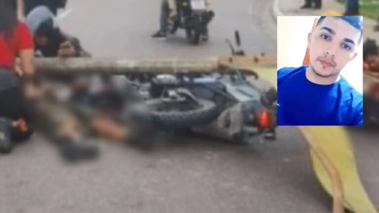 VÍDEO: Morre motociclista por app atingido por poste durante acidente de trânsito, em Manaus