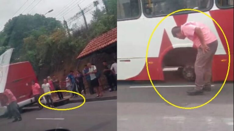 VÍDEO: Roda de ônibus cai e deixa passageiros na ‘mão’, em Manaus