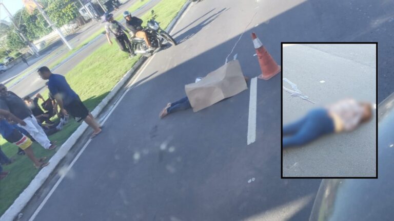 VÍDEOS: Idosa tenta atravessar avenida movimentada e morre atropelada por moto, em Manaus