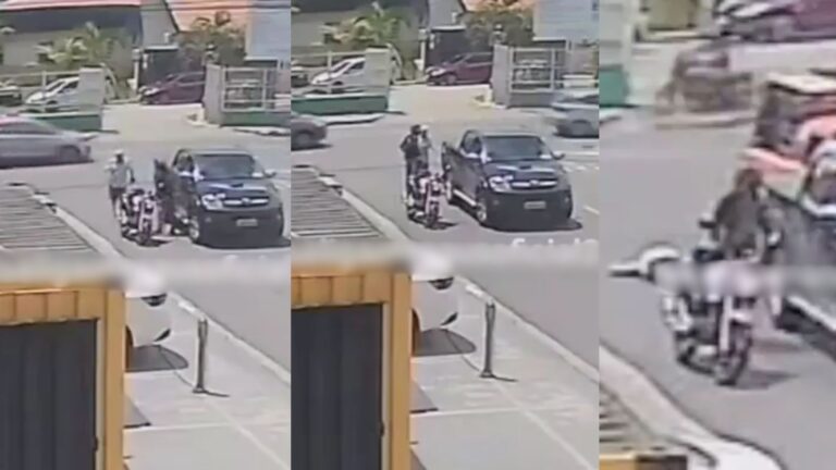 VÍDEO: Em briga de trânsito, idoso desmaia ao ser agredido por motociclista no meio da rua, em Manaus