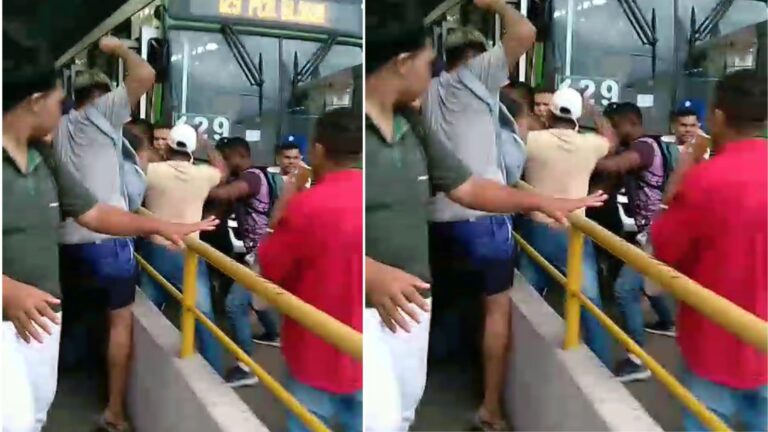 VÍDEO: Suspeito de roubo, homem é espancado por populares no terminal 2, em Manaus