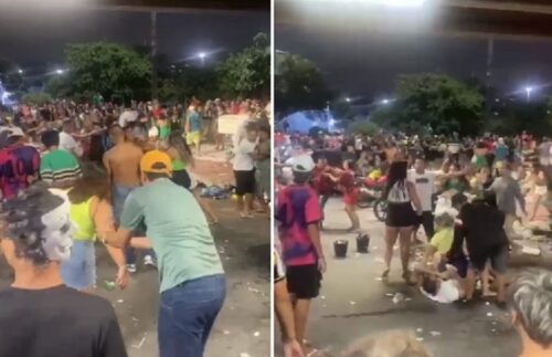 VÍDEOS: Carreata de escola de samba termina em ‘porradão’ e confusão, em Manaus