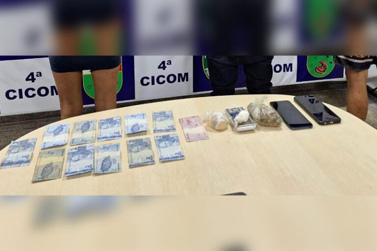 Em Manaus, PM prende trio por tráfico de drogas após denúncia