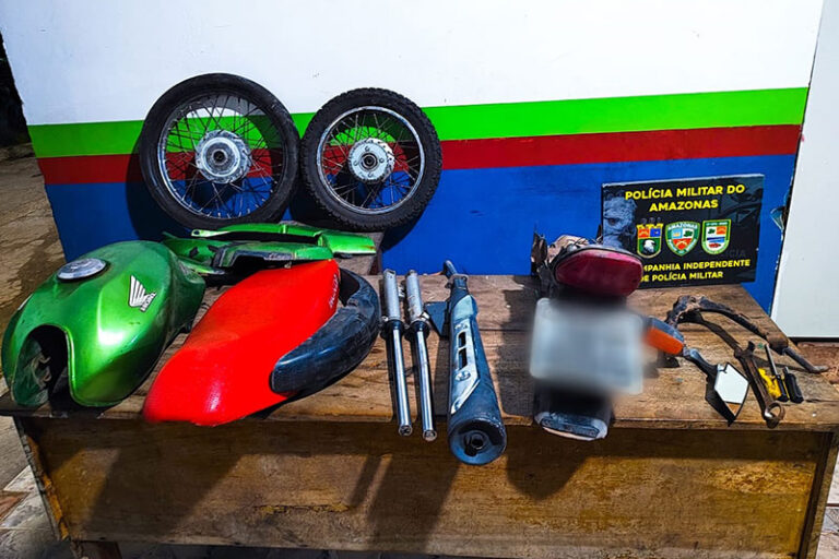 Em Maués, PM recebe denúncia e desarticula desmanche de motocicletas