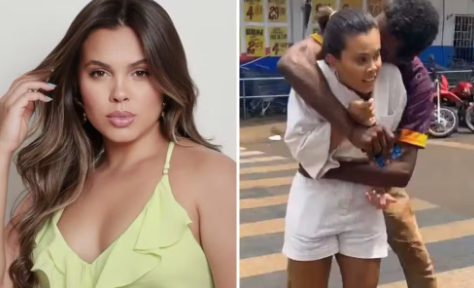 VÍDEO: Influenciadora é agarrada e beijada por homem enquanto gravava comercial em Goiás