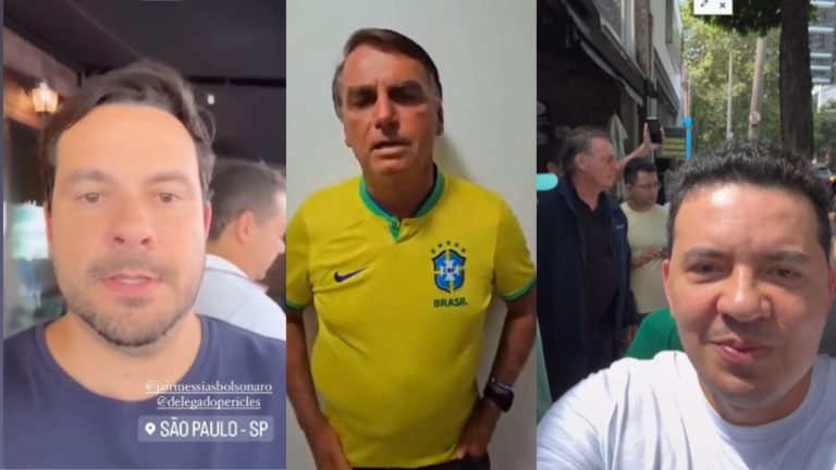 Bolsonaro reúne apoiadores durante café para organizar manifestação, em São Paulo
