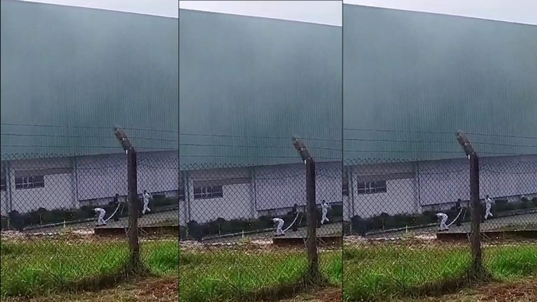 VÍDEOS: Princípio de incêndio atinge fábrica no Distrito 2, em Manaus