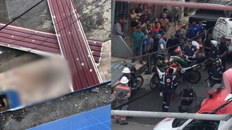 VÍDEOS: Homem morre eletrocutado enquanto trocava telha, em Manaus