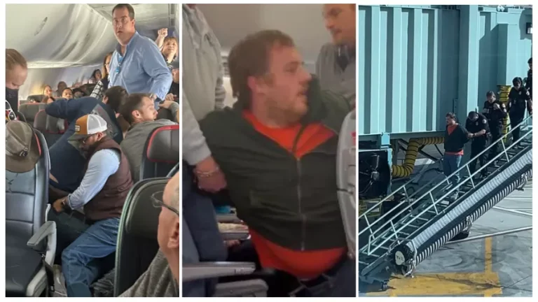 VÍDEO: Homem tenta abrir porta de avião e é imobilizado com fita adesiva
