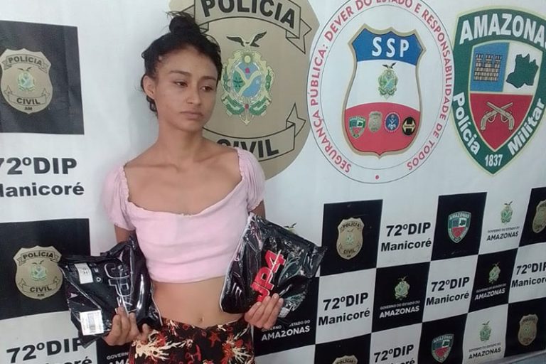 Jovem é presa por tentar furtar peças de moto em comércio de Manicoré