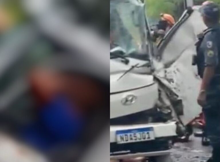 VÍDEOS: Acidente deixa motorista de caminhão preso nas ferragens, em Manaus