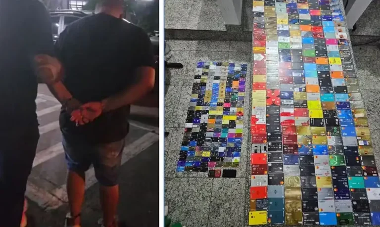 Polícia prende homem com 452 cartões bancários no sambódromo de SP