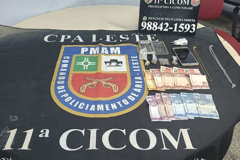 Homem é preso em flagrante vendendo drogas no bairro Coroado, em Manaus