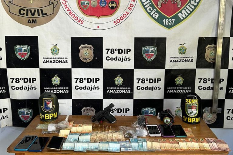 Em Codajás, três integrantes de facção criminosa são presos por tráfico de drogas