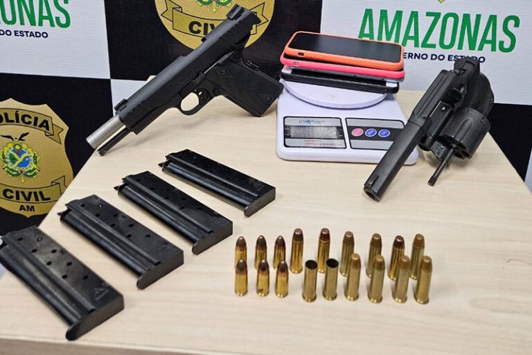 Em Manaus, foragido da Justiça do Pará é preso com armas de fogo e munições