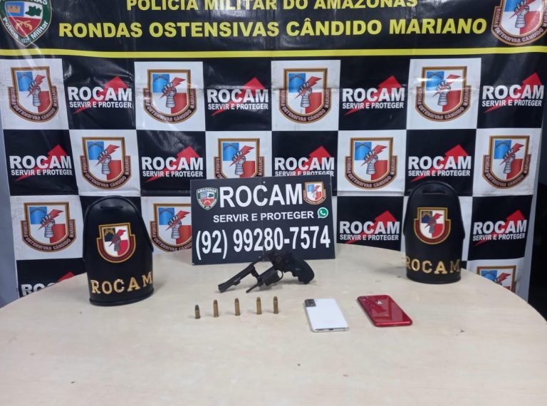 Três homens são presos por roubo e porte ilegal de arma de fogo em Manaus