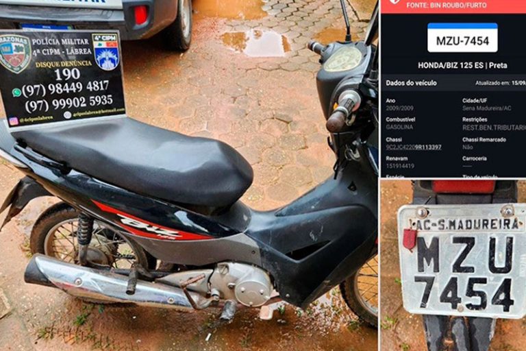 Em Lábrea, homem é preso trafegando com motocicleta roubada em alta velocidade