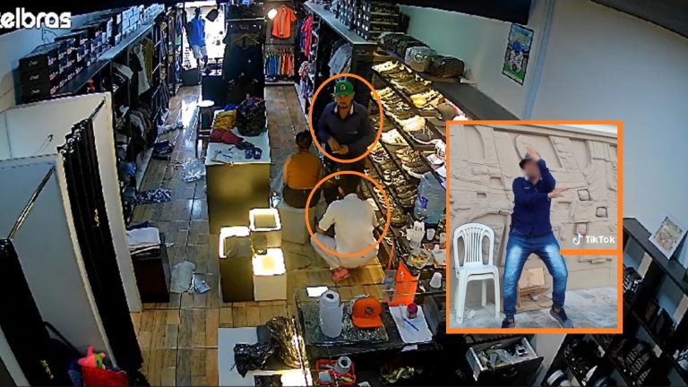 VÍDEO: Após roubar loja com comparsa, assaltante usa mesma roupa em dancinha de ‘tik tok’, em Manaus