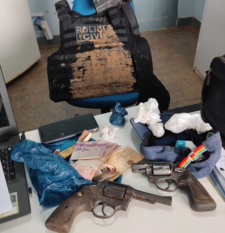 AM: Dupla é presa com drogas, armas de fogo e dinheiro em Nova Olinda do Norte