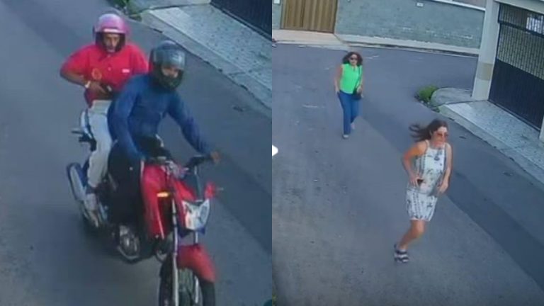 VÍDEO: Dupla de assaltantes rende duas mulheres em rua deserta, em Manaus