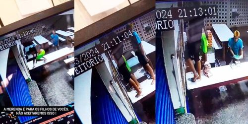 ‘Não está sendo fácil’: Trio invade escola e furta merenda escolar, em Manaus