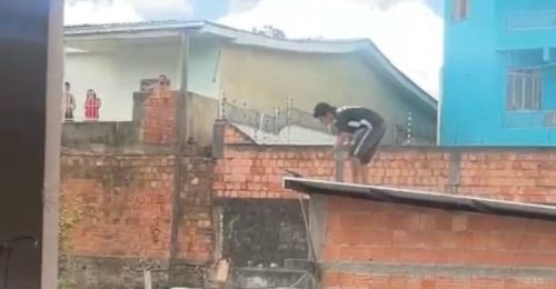 VÍDEOS: Suspeito tenta fugir de policial e acaba baleado, em Manaus
