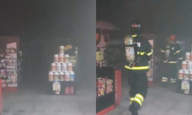 VÍDEO: Princípio de incêndio atinge drogaria de Manaus