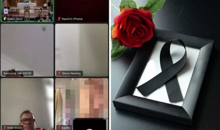 Em Londres, mulher é vista tomando banho durante videoconferência para funeral em Londres