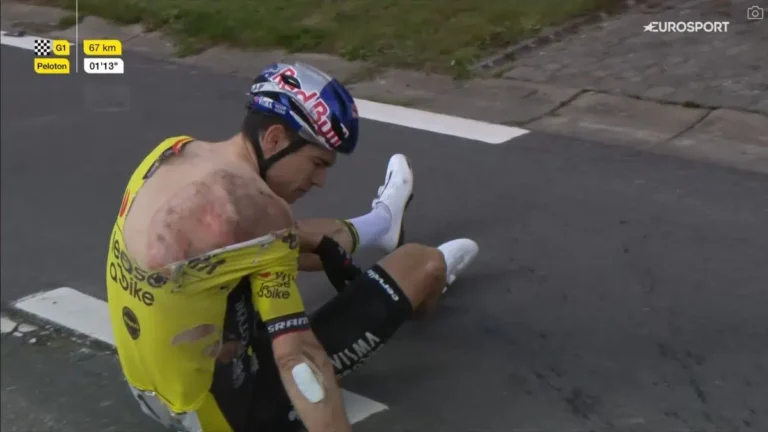 Na Bélgica, acidente com feridos marca prova de ciclismo; medalhista olímpico teve costelas fraturadas