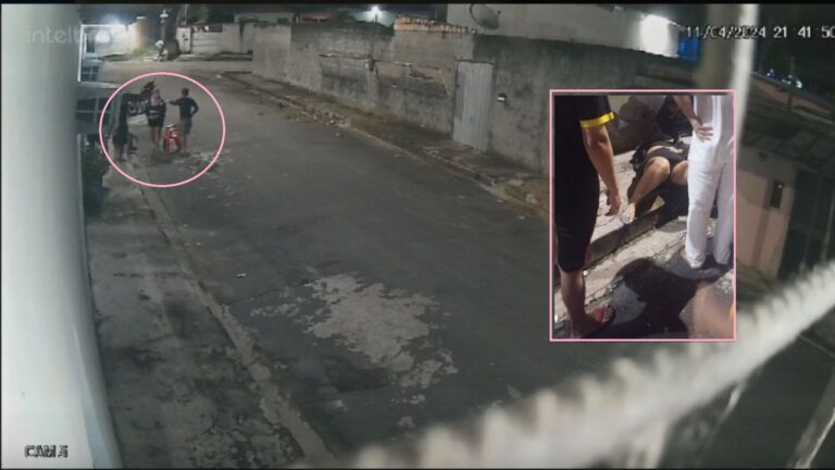 VÍDEO: Mulher é abordada por criminosos e leva tiros na cabeça, em Manaus