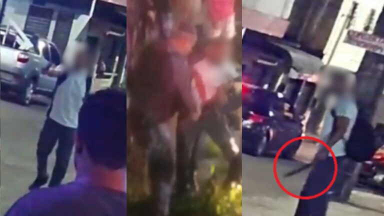 VÍDEO: Homem é flagrado ameaçando pessoas com faca e estilete em Manaus