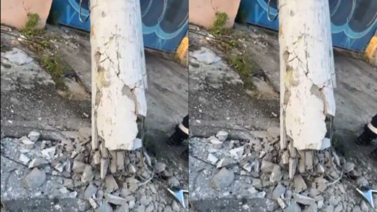 VÍDEO: Motorista dorme ao volante e bate carro contra poste, em Manaus