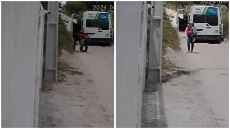 VÍDEO: Criança é atropelada após deixar transporte escolar na porta de casa na Bahia