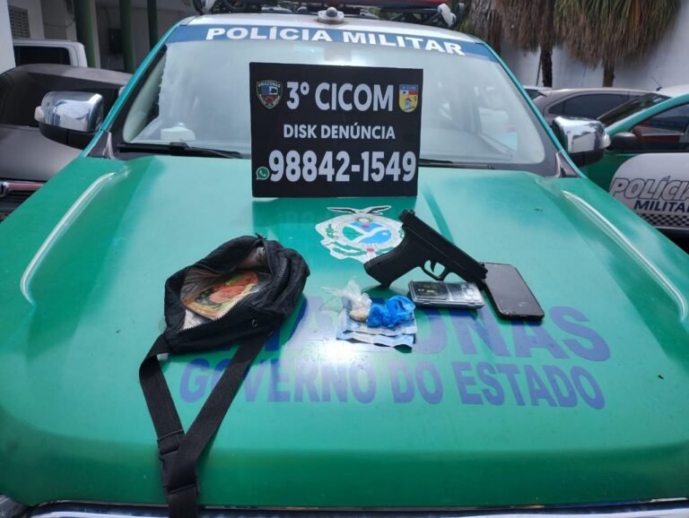 Adolescente é apreendido com drogas e arma de fogo na zona Sul de Manaus