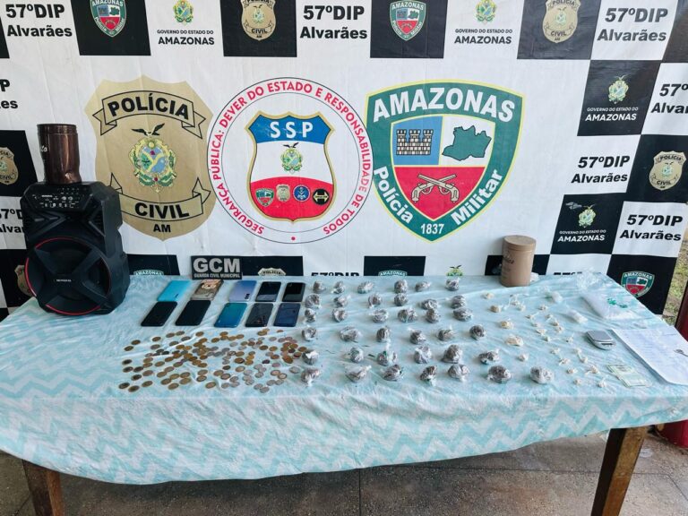 Em Alvarães, dupla é presa por tráfico de drogas após de denúncia