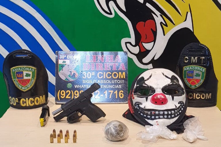 Em Manaus, dois homens são presos com arma de fogo e drogas
