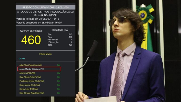 Crime de fake news: Amom “some” e não participa de votação do veto 46 de Jair Bolsonaro