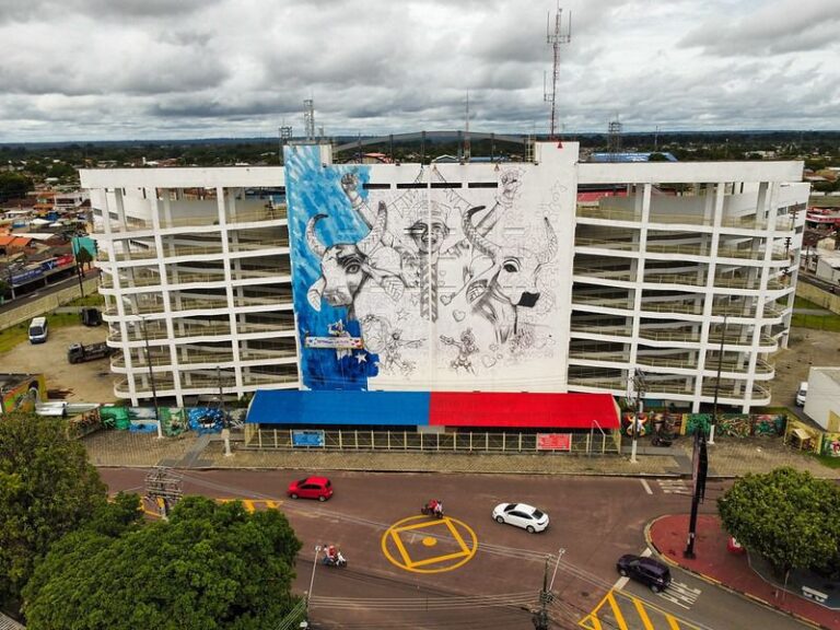 Festival de Parintins 2024: Novo Mural do Bumbódromo já está em fase final de produção