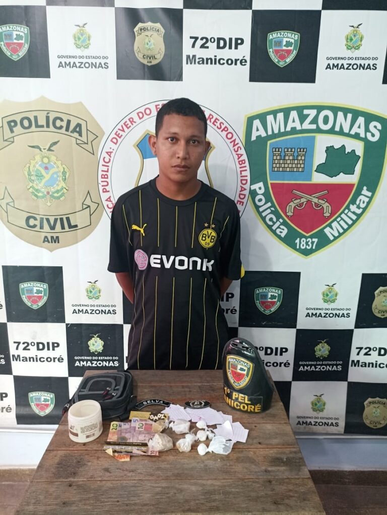 Após abordagem da PM, homem é preso por tráfico de drogas em Manicoré