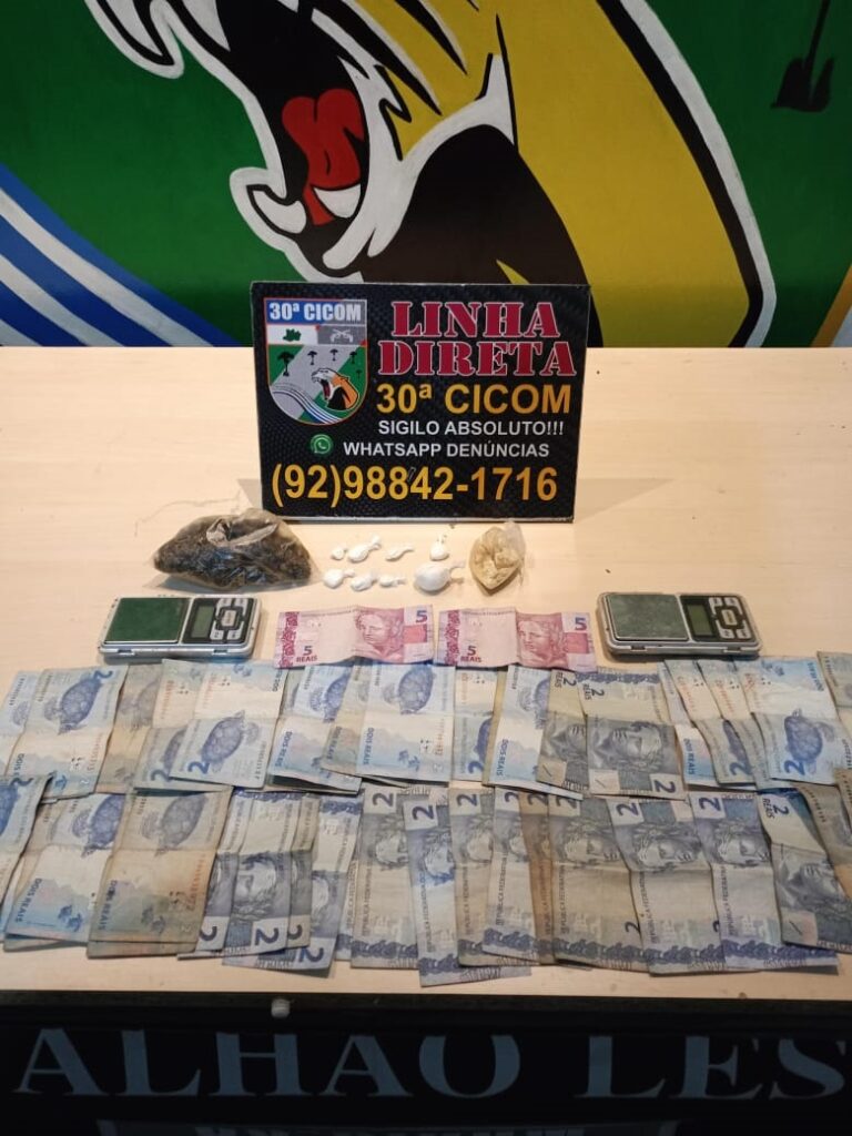 Após perseguição, polícia prende dupla por tráfico de drogas na zona Leste de Manaus