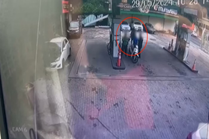 Imagens de segurança registraram toda a ação criminosa