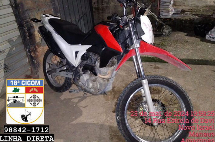 Policiais militares recuperam motocicleta roubada na zona Norte de Manaus