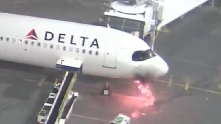 VÍDEO: Avião pega fogo em aeroporto e passageiros saem pela asa, nos EUA