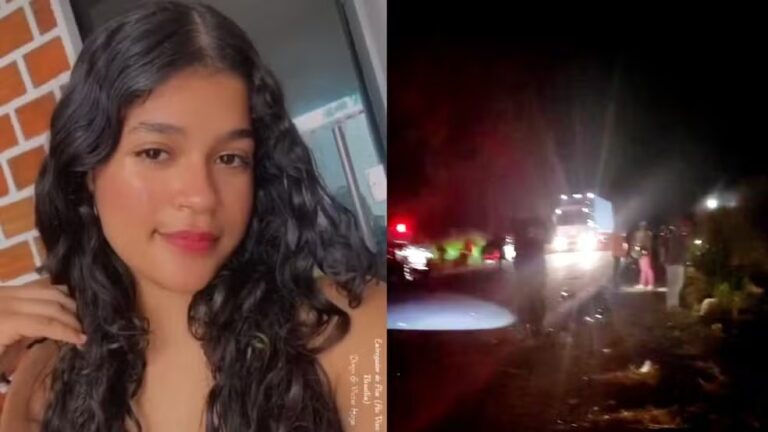 A adolescente estava em uma motocicleta com outra mulher.