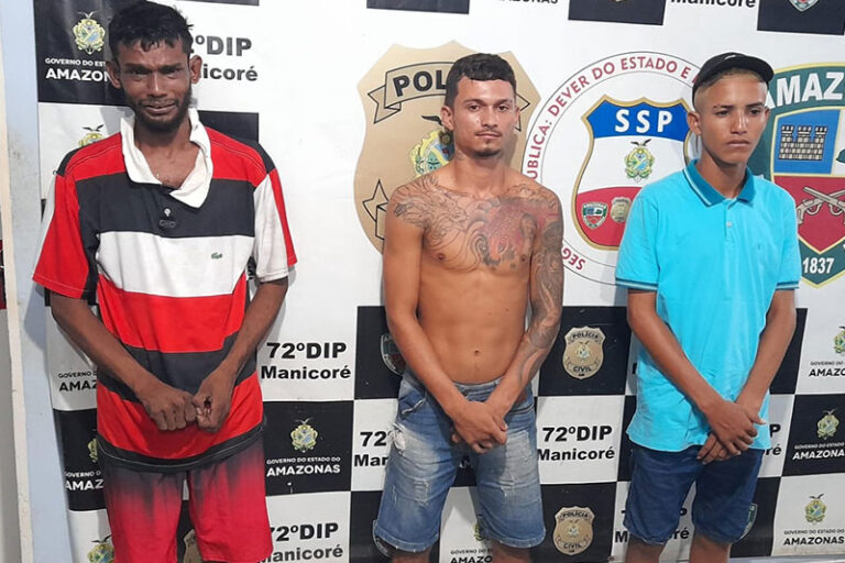 Após denúncia, trio é preso por tráfico de drogas em Manicoré