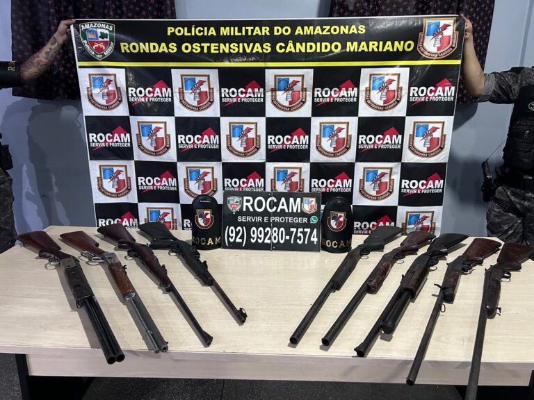 Armas roubadas de clube de tiros estavam enterradas em matagal em Manaus