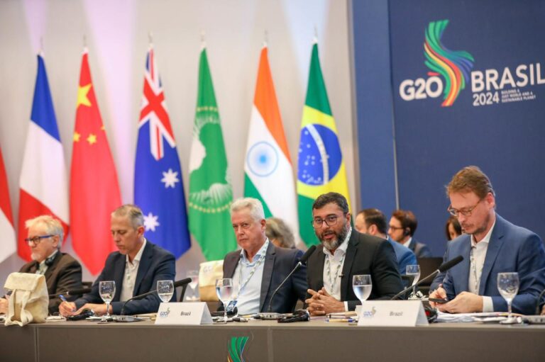 "Cidadão deve estar no centro das discussões sobre mudança climática", diz Wilson Lima em reunião do G20