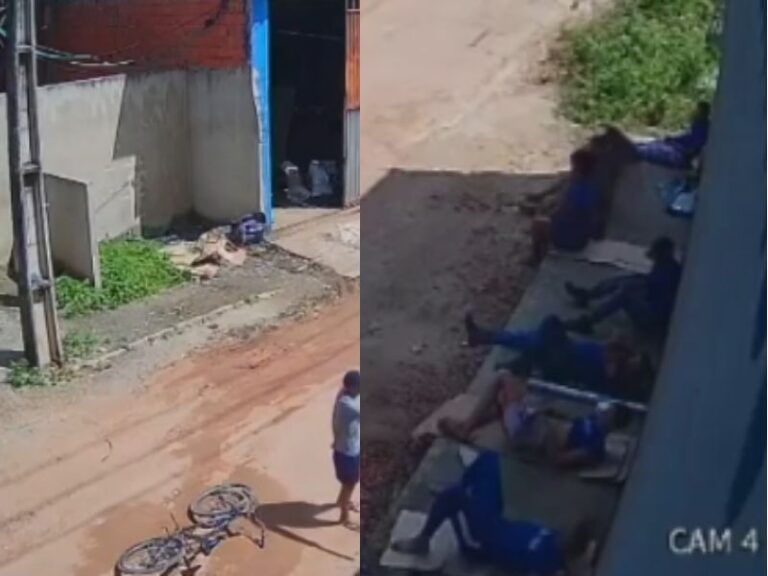 VÍDEO: Trabalhadores são assaltados enquanto descansavam