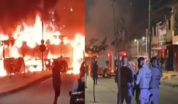 VÍDEO: Criminosos ateiam fogo em ônibus após morte de integrante de facção, na Bahia
